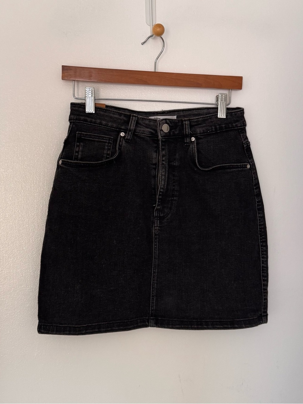 Zara Black Denim Mini Skirt
